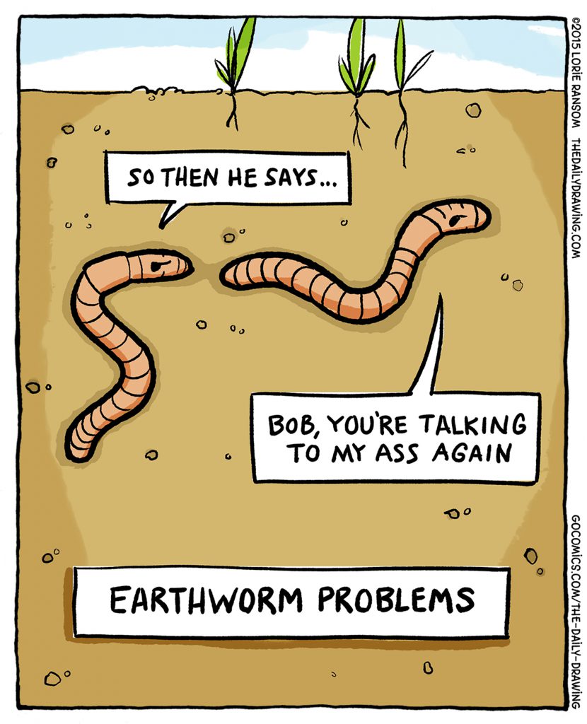 The Daily Drawing - Earthworm Problems