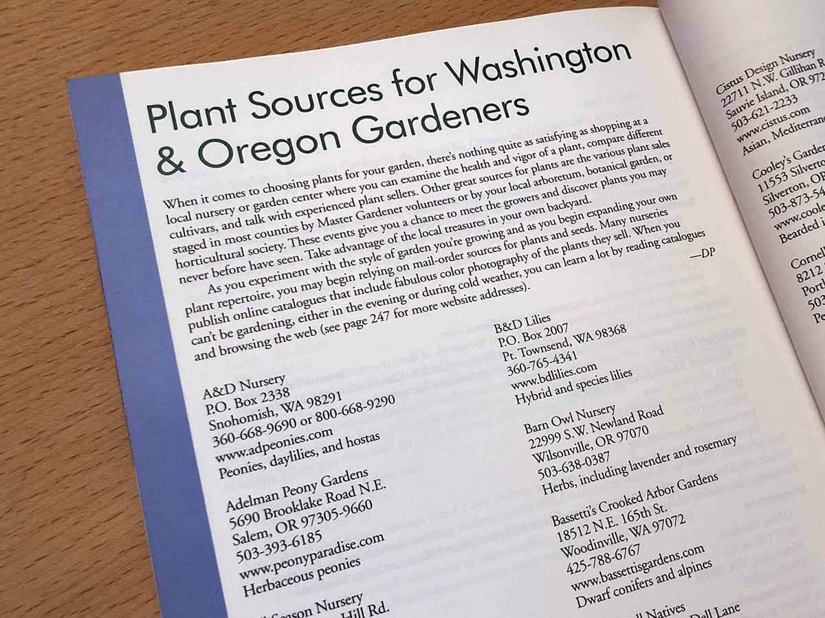 Washington & Oregon Gardener’s Guide Resources